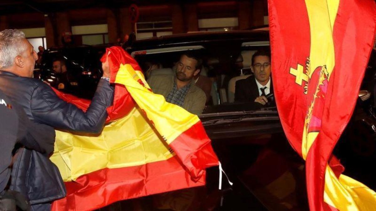 Julián Leal, durante la protesta.-JUANJO MARTIN