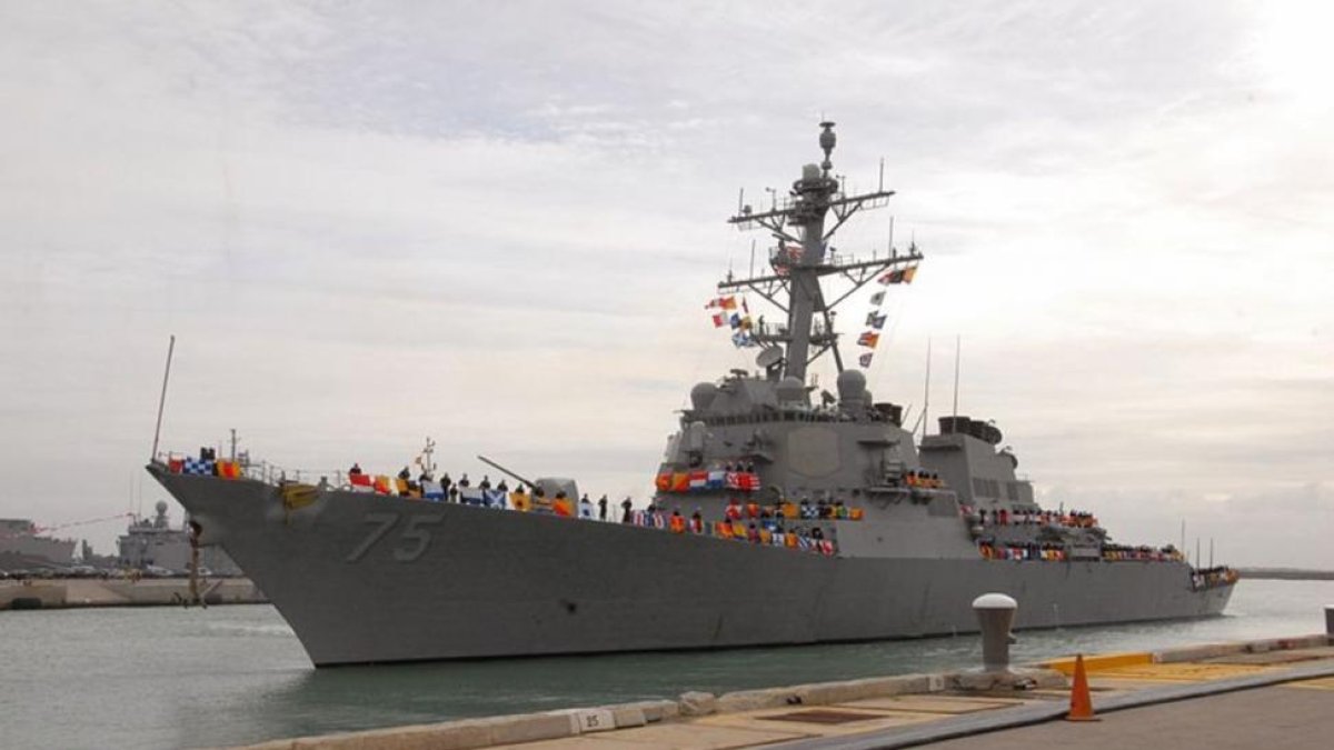 El destructor USS Donald Cook, con base en Rota.-WIKIMEDIA COMMONS