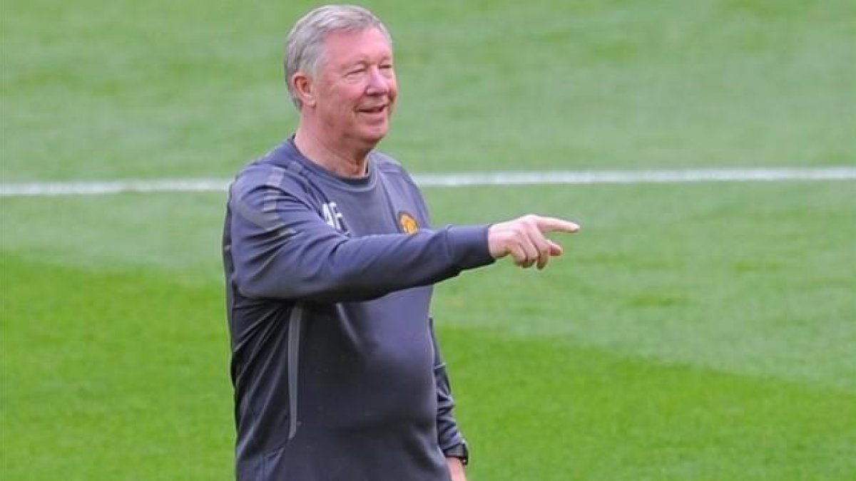 Alex Ferguson, durante su etapa como entrenador del United.-AFP / LLUIS GENE