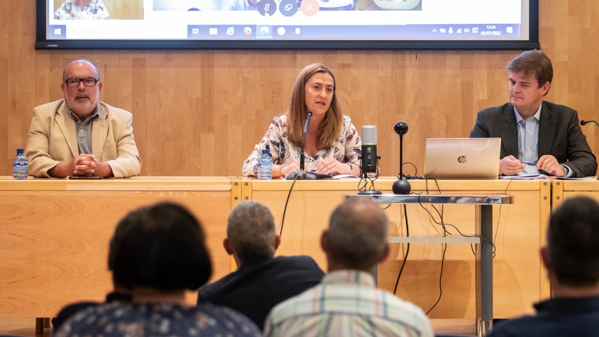 Virginia Barcones en un momento de su intervención.-G. MONTESEGURO