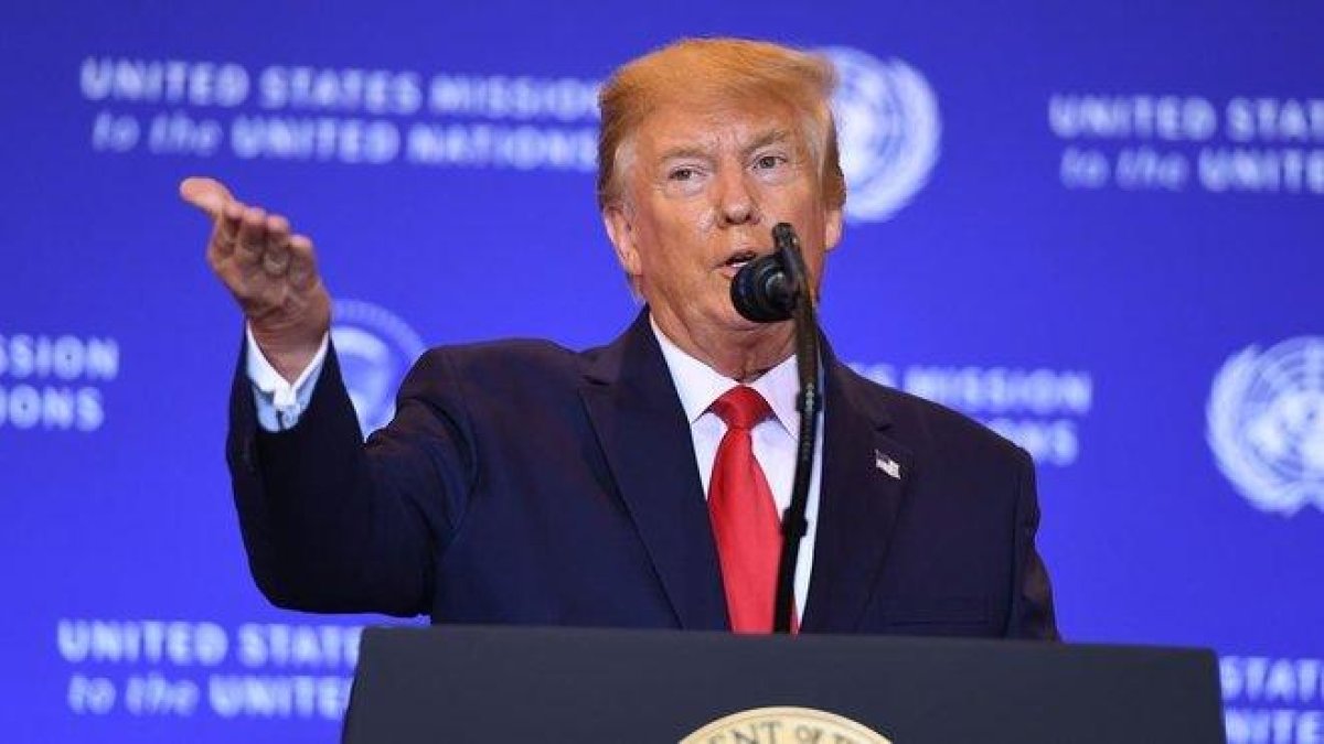 Donald Trump, durante la rueda de prensa de este miércoles.-AFP / SAUL LOEB
