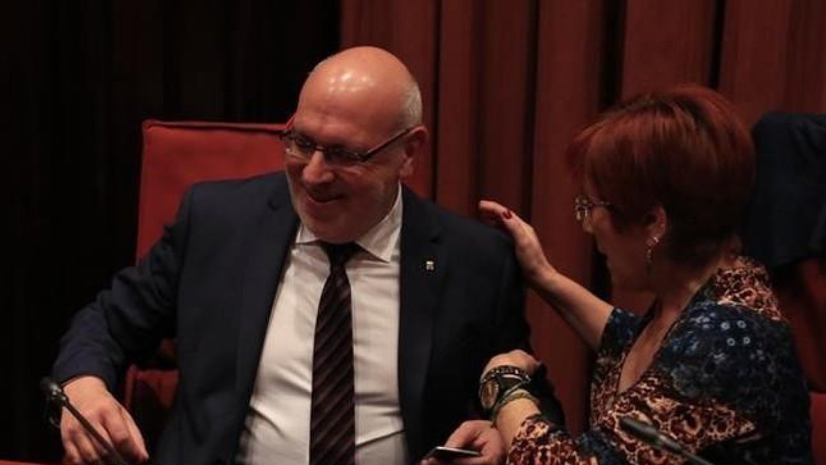 El conseller de Empresa i Coneixement, Jordi Baiget, en el Parlament.-FERRAN NADEU