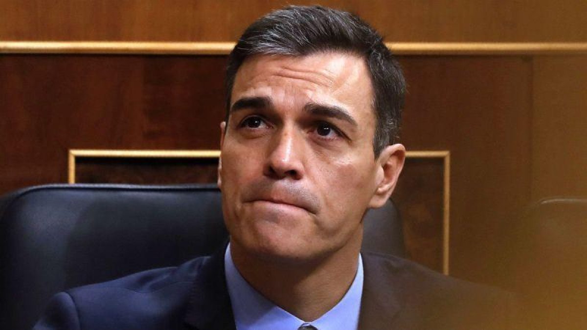 El presidente del Gobierno, Pedro Sánchez, en el Congreso.-JAVIER LIZÓN (EFE)