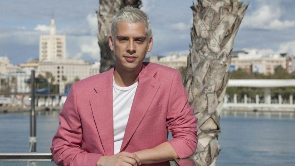 Eduardo Casanova, en el festival de Málaga, donde concursa con su primera película como director, 'Pieles'.-JESÚS DOMÍNGUEZ