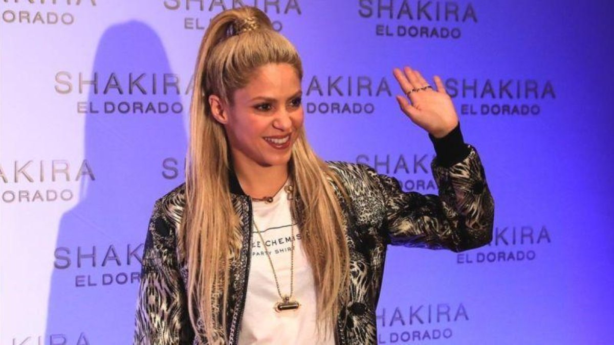 Shakira, en la presentación de su nuevo disco en el Convent dels Angels, el pasado mes de junio.-FERRAN NADEU