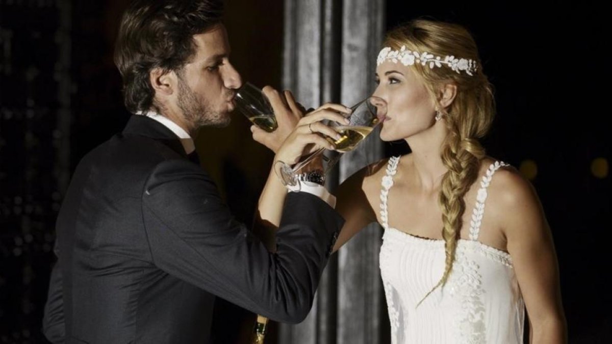 Feliciano López y Alba Carrillo, el día de su boda, el año pasado en Toledo.-EFE / ISMAEL HERRERO
