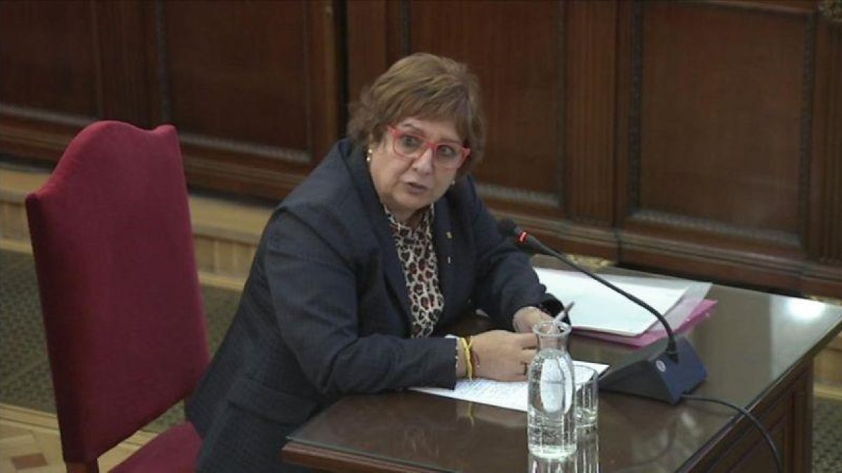 La exconsellera Dolors Bassa, durante su declaración en el juicio del procés.-ACN