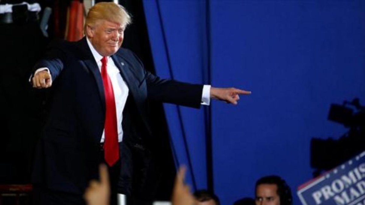 Trump, en un acto político en Pensilvania.-CARLO ALLEGRI