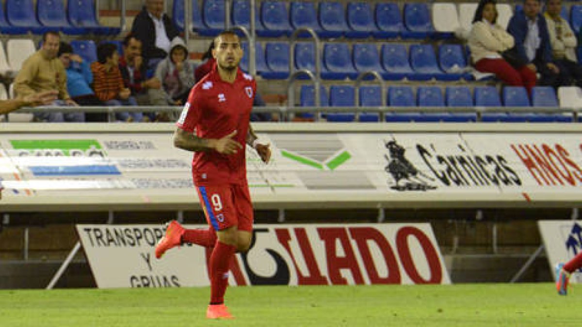 Braian sale a un gol por partido con la camiseta del Numancia. / Álvaro Martínez-
