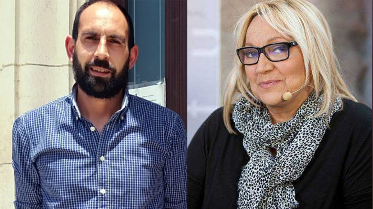 Iván Andrés, alcalde de Langa, y Rosa Pérez, concejala socialista que dimite.-HDS