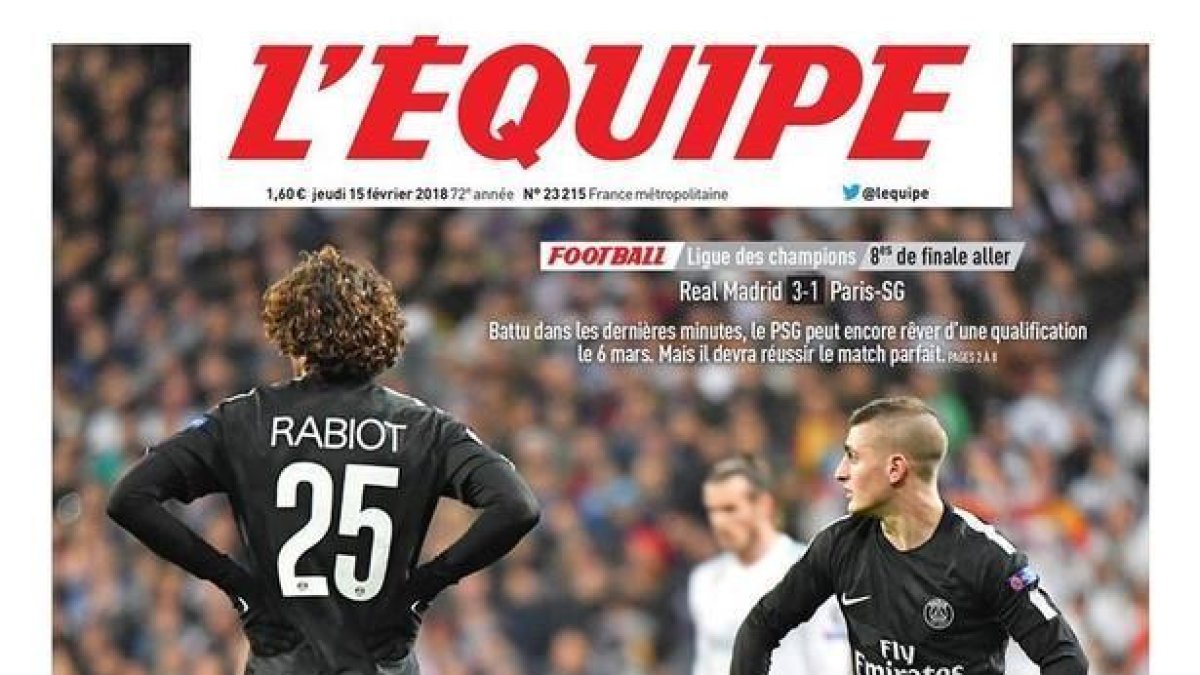 Portada de LÉquipe.-EL PERIÓDICO