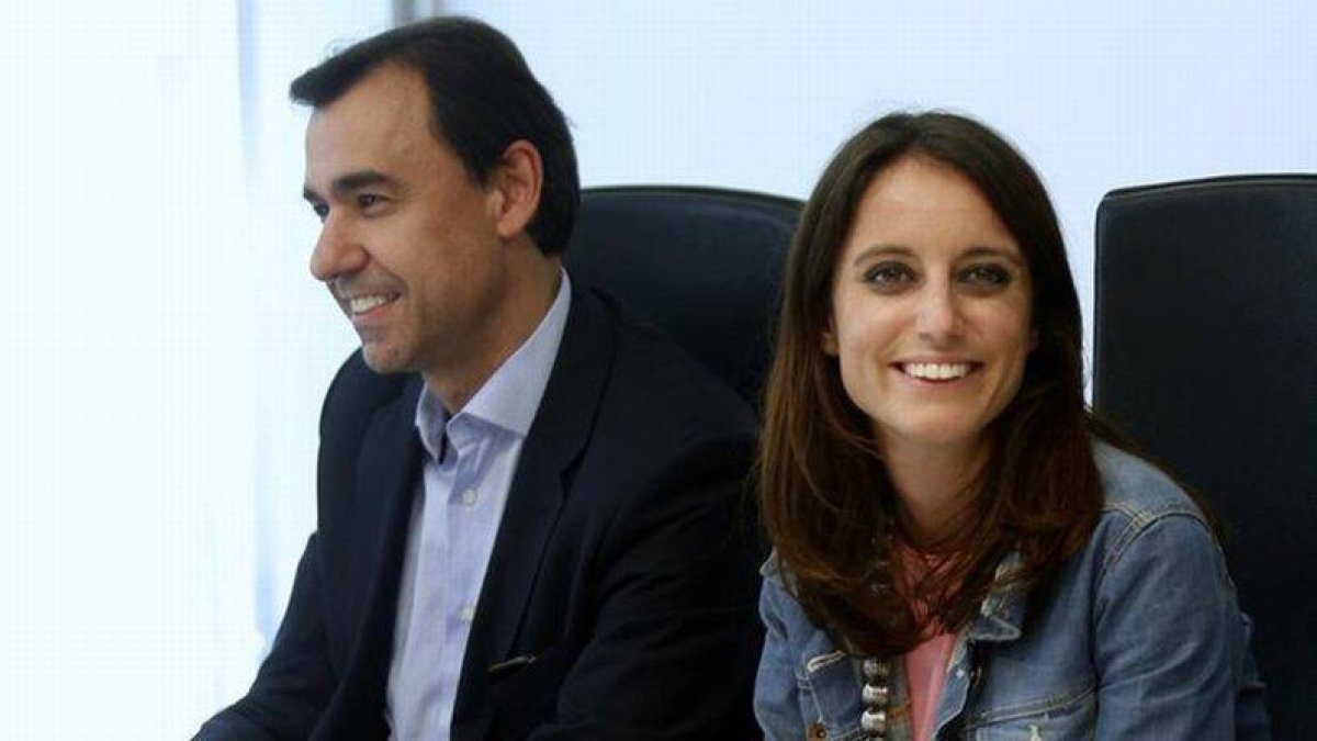 Fernando Martínez-Maíilo y Andrea Levy, en la reunión del comité de dirección del PP del pasado 24 de junio.-Foto: DAVID CASTRO