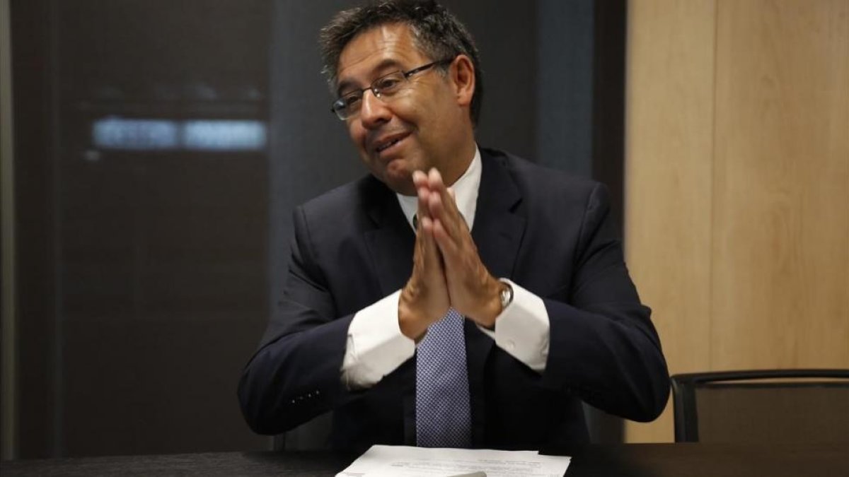 Josep Maria Bartomeu, presidente del Barça.-JULIO CARBÓ