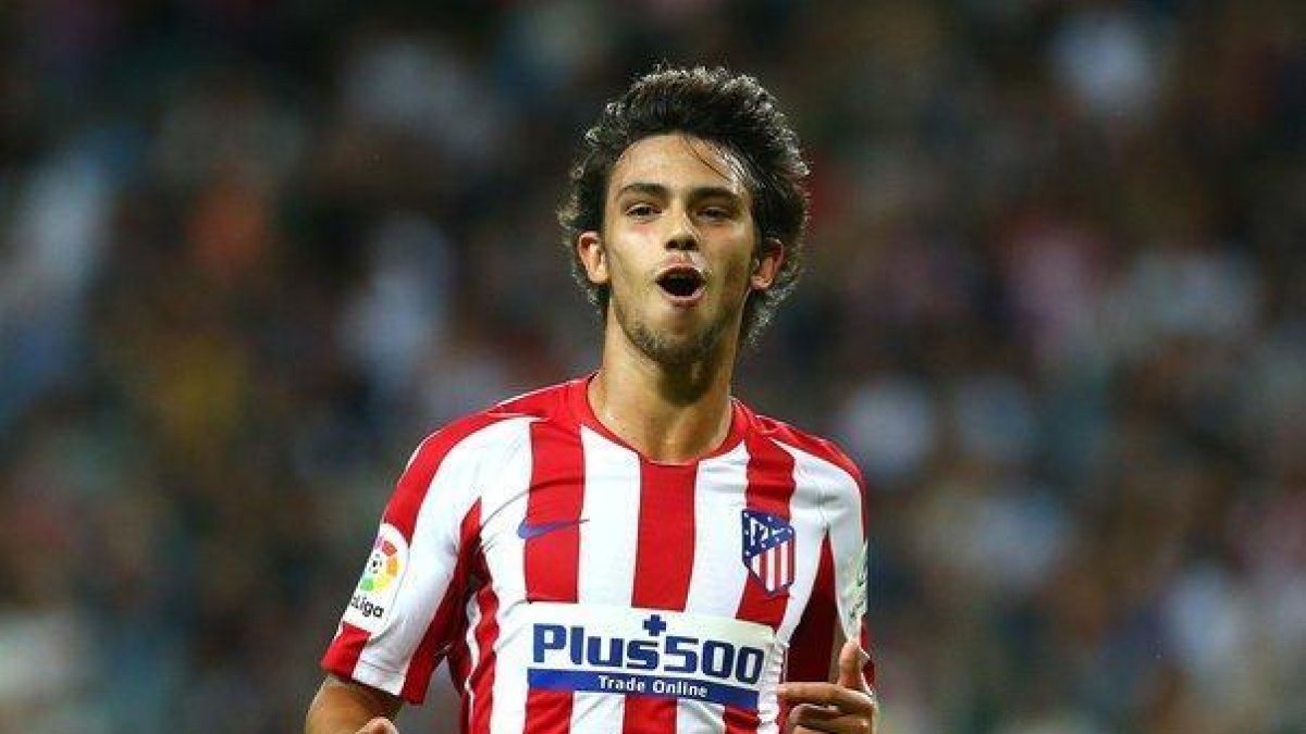 El portugués João Félix celebra un gol con el Atlético de Madrid.-GETTY IMAGES EUROPE