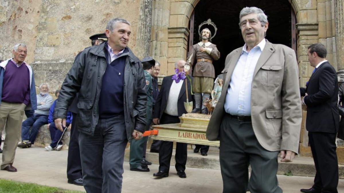 San Isidro Labrador procesiona por las inmediaciones del Mirón.-DIEGO MAYOR