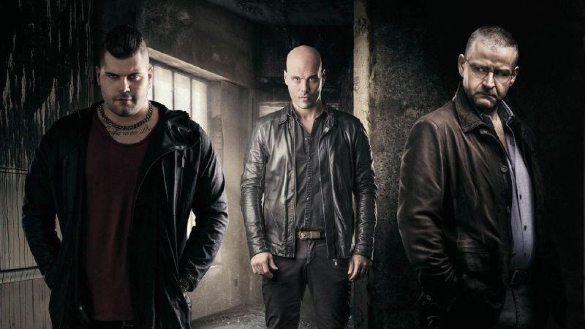 Los actores Salvatore Esposito, Marco D'Amore y Fortunato Cerlino, protagonistas principales de la serie italiana 'Gomorra'.-