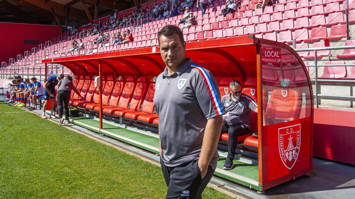 Diego Martínez, entrenador CD Numancia. MARIO TEJEDOR