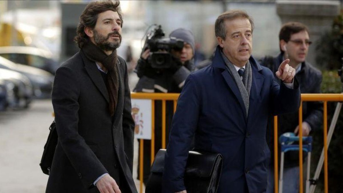 Oleguer Pujol, a su llegada a la Audiencia Nacional el pasado 12 de enero.-JOSÉ LUIS ROCA