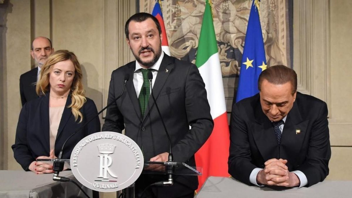 Salvini con Berlusconi-TIZIANA FABI