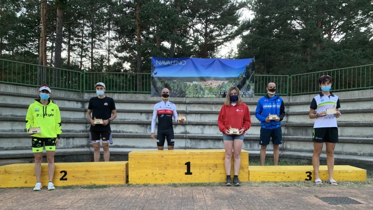 Podio de la prueba celebrada en Navaleno. HDS