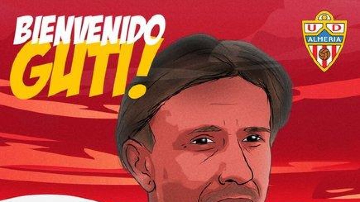 Guti, en las redes sociales del Almería.-UD ALMERÍA