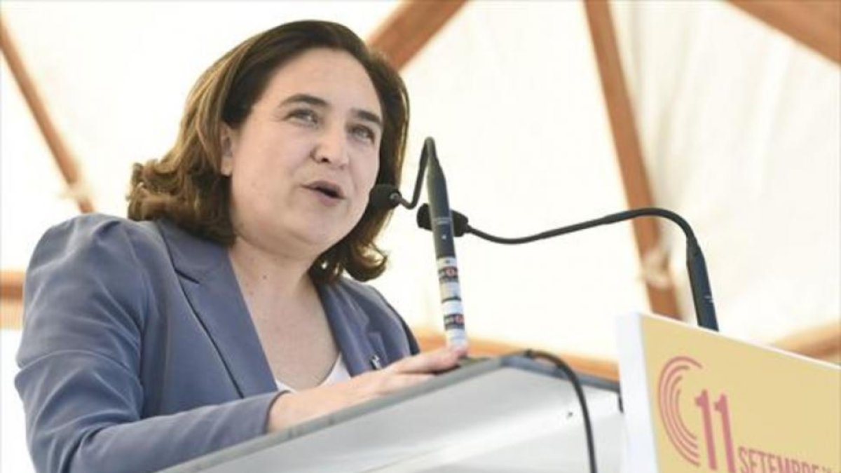 Ada Colau, el Onze de Sembre en Can Zam-AFP / JOSEP LAGO