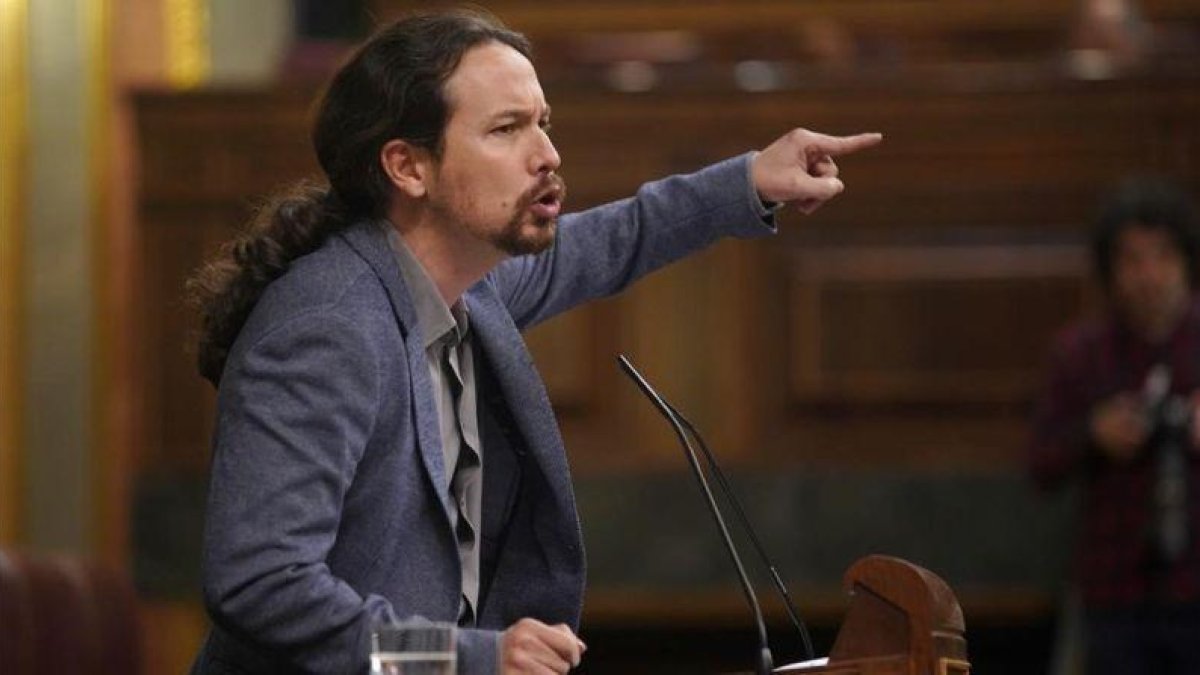 El líder de Podemos, Pablo Iglesias.-JOSÉ LUIS ROCA