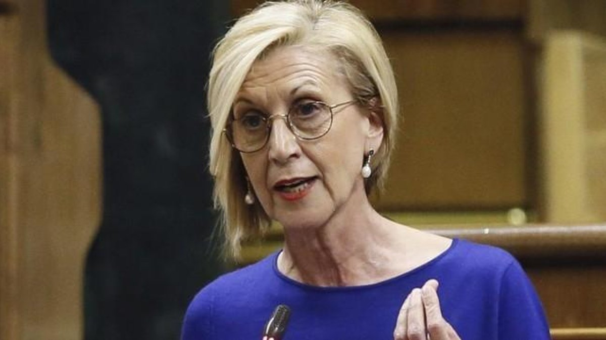 La líder de UPD, Rosa Díez, en el Congreso.-JOSÉ LUIS ROCA