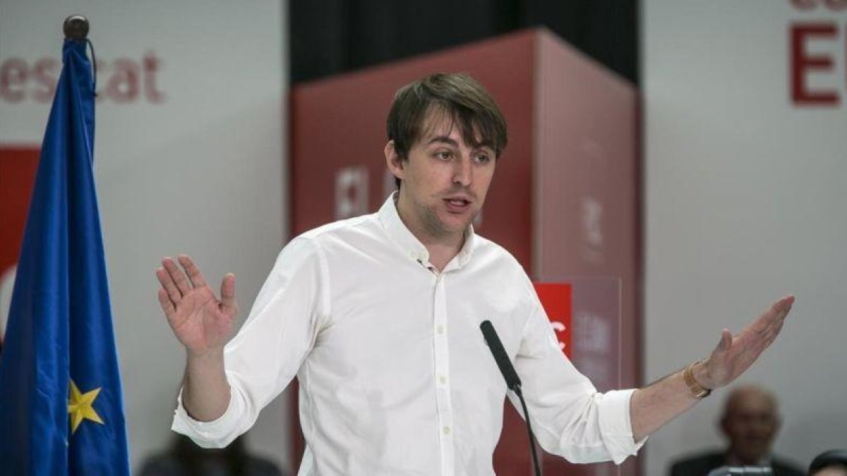 El eurodiputado, Javi López, en un acto de campaña de las elecciones europeas.-Joan S Puig Pasqual