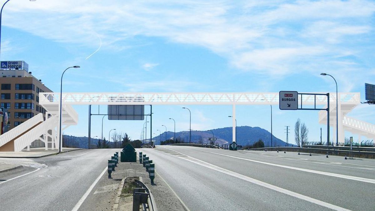 Recreación de la pasarela para salvar la SO-20.-HDS