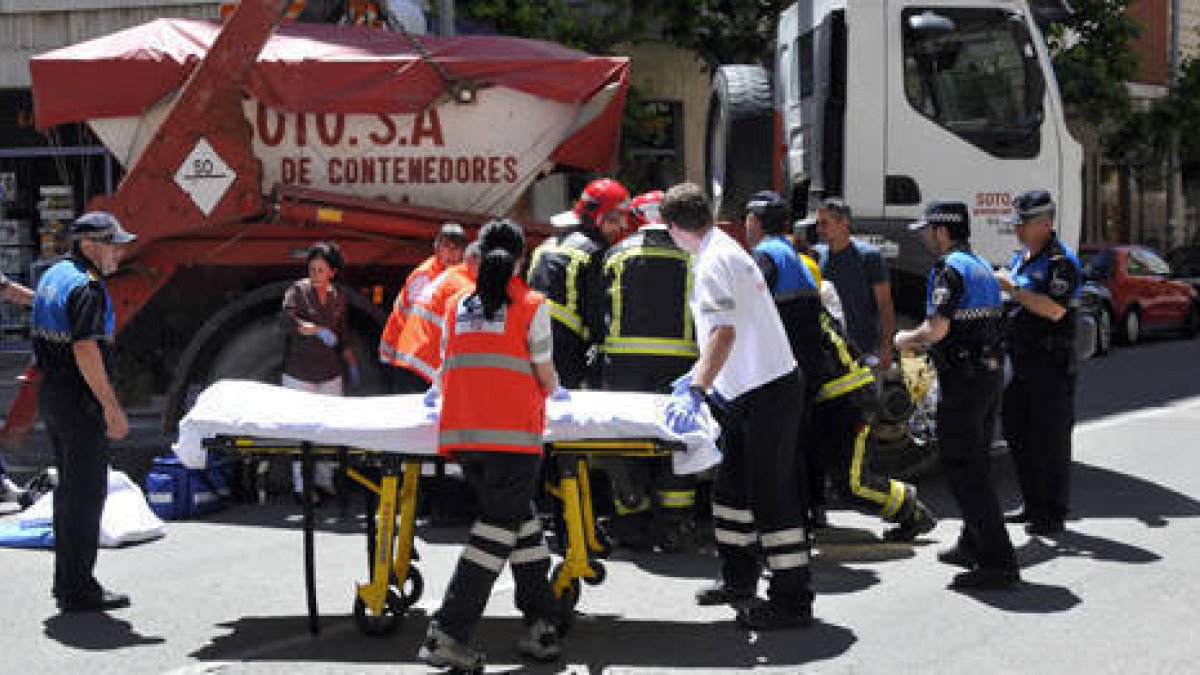 Imagen del accidente. VALENTÍN GUISANDE-