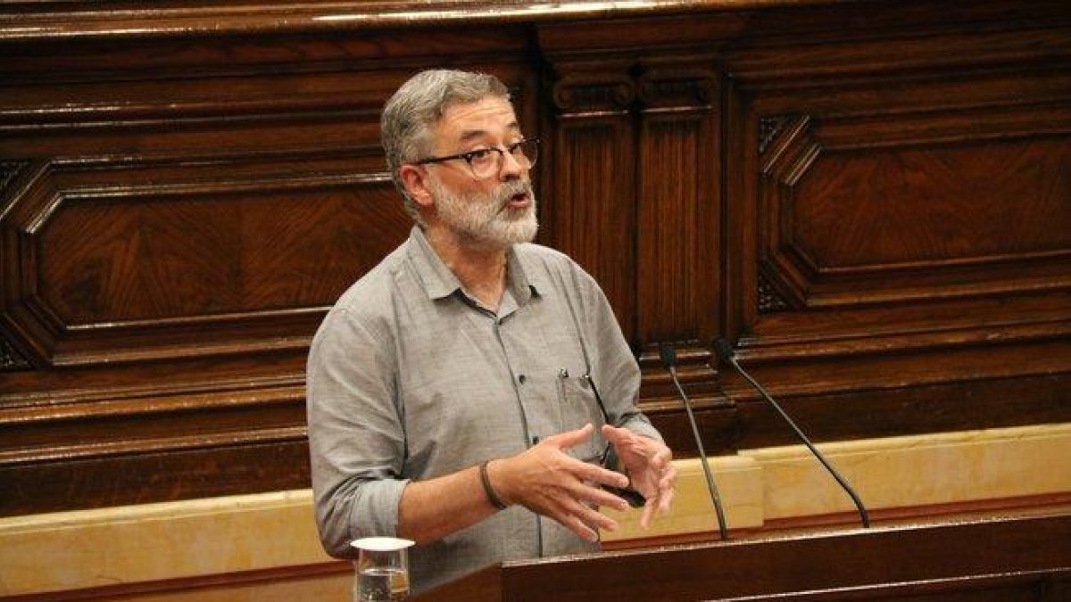 Carles Riera, en el Parlament, el pasado julio.-ACN