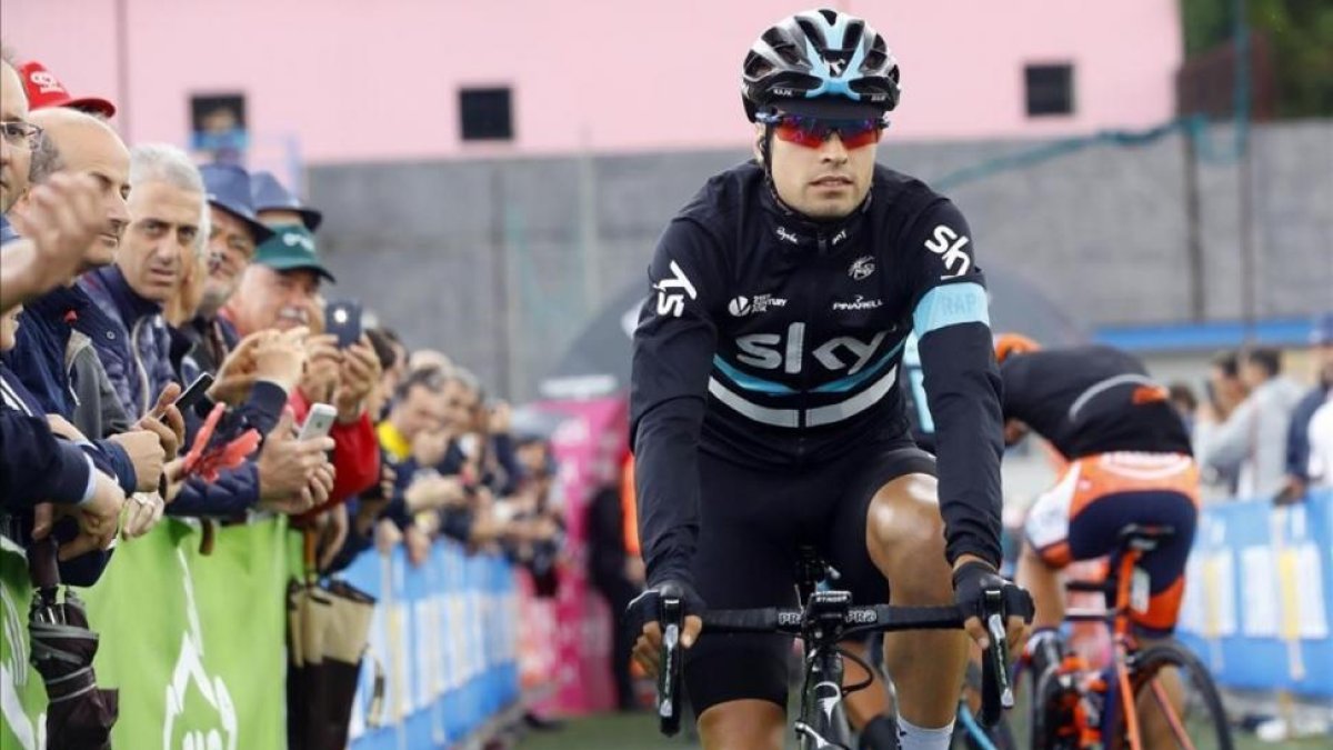 Mikel Landa, en el Giro.-AFP