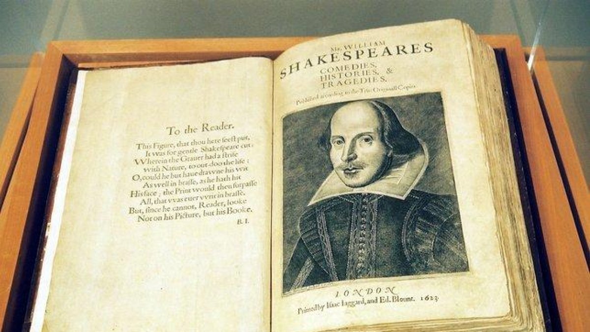 Primer Folio que recoge obras de William Shakespeare.-AP / JEFF BARNARD (AP)
