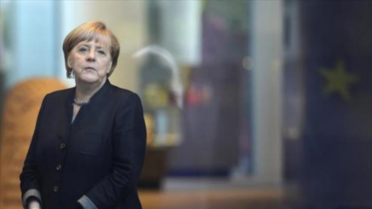 Angela Merkel, el pasado miércoles en la Cancillería de Berlín.-EFE / BRITTA PEDERSEN