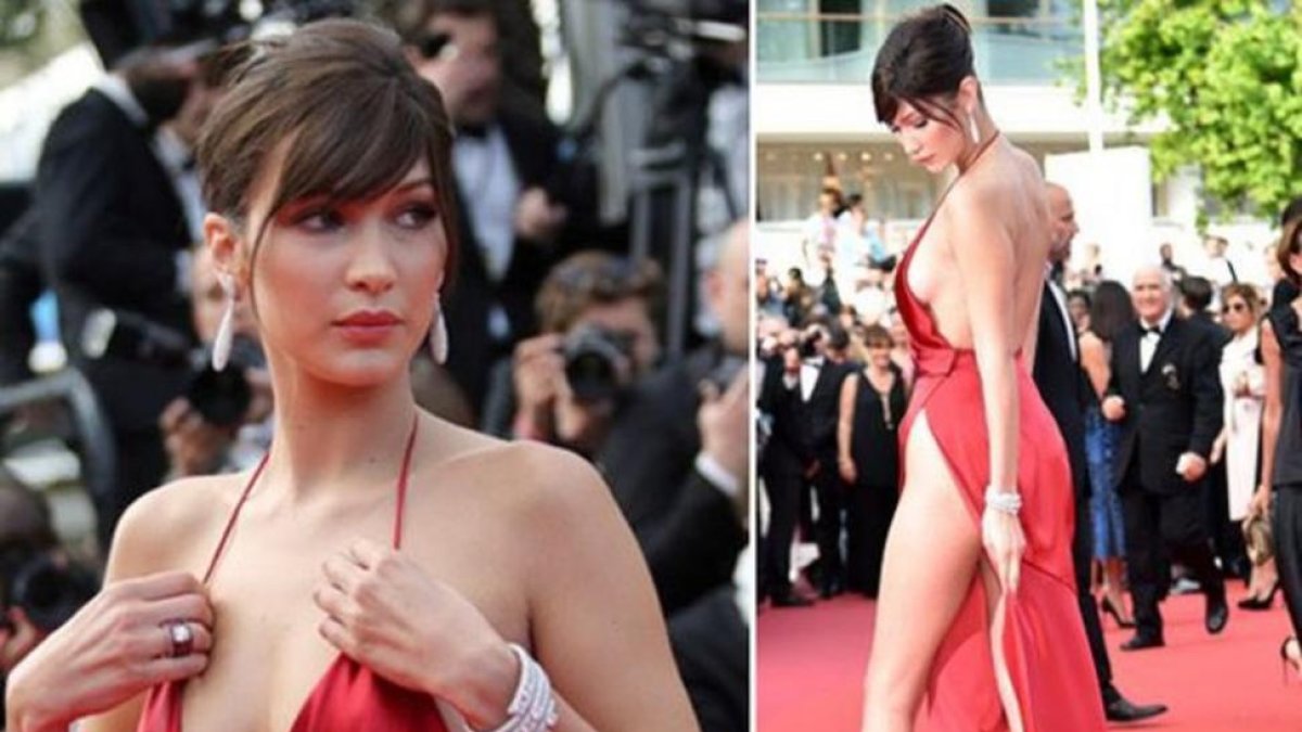 Bella Hadid, deslumbrante en Cannes.-