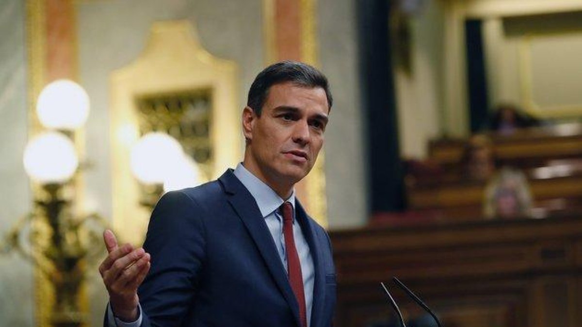 Pedro Sánchez, en el Congreso. HDS