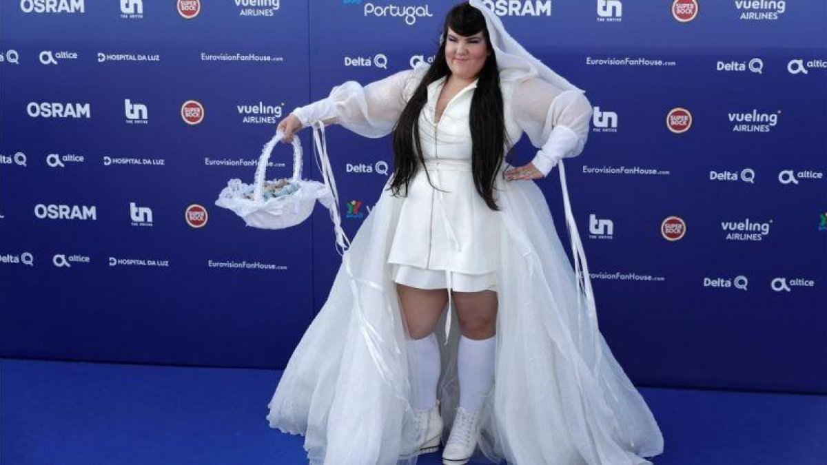 Netta Barzilai, representante de Israel en el Festival de Eurovisión, en la presentación oficial del domingo.-RAFAEL MARCHANTE
