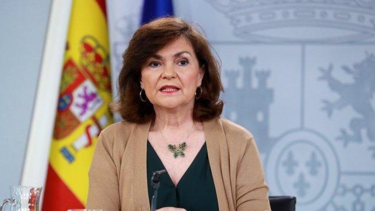 La vicepresidenta del Gobierno, Carmen Calvo.-EFE