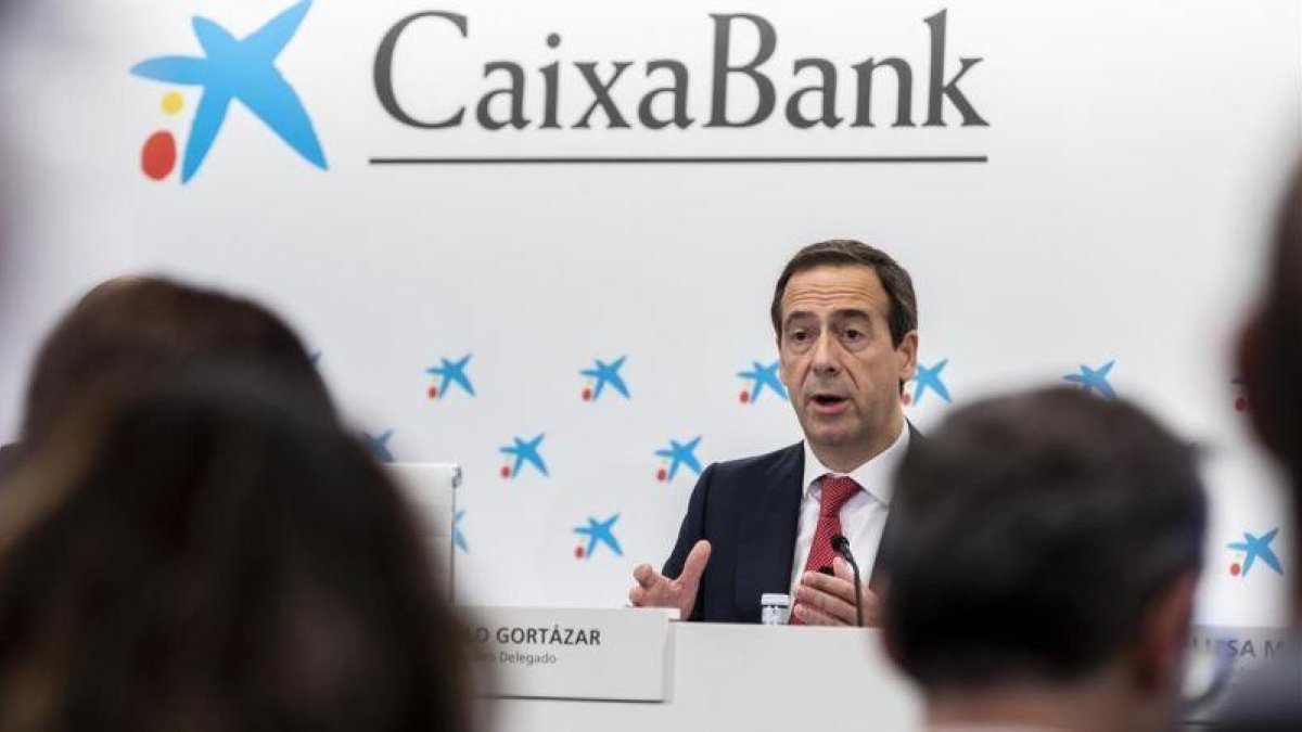 El consejero delegado de Caixabank, Gonzalo Gortázar, en Valencia.-MIGUEL LORENZO