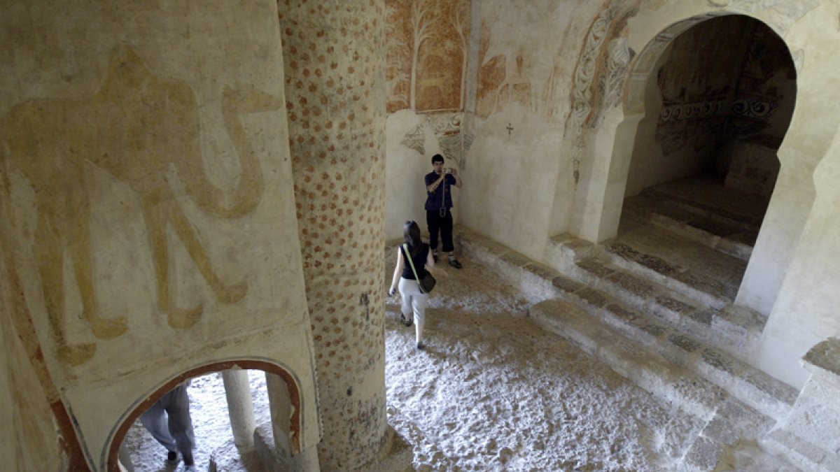 JOYA.  La ermita de San Baudelio de Berlanga es considerada como una de las joyas del  arte mozárabe en territorio de la Península Ibérica, sobre todo por su decoración. LUIS ÁNGEL TEJEDOR.