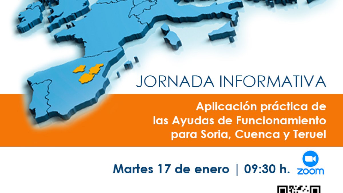 Cartel de las jornadas de trabajo sobre las ayudas al funcionamiento para empresas. HDS