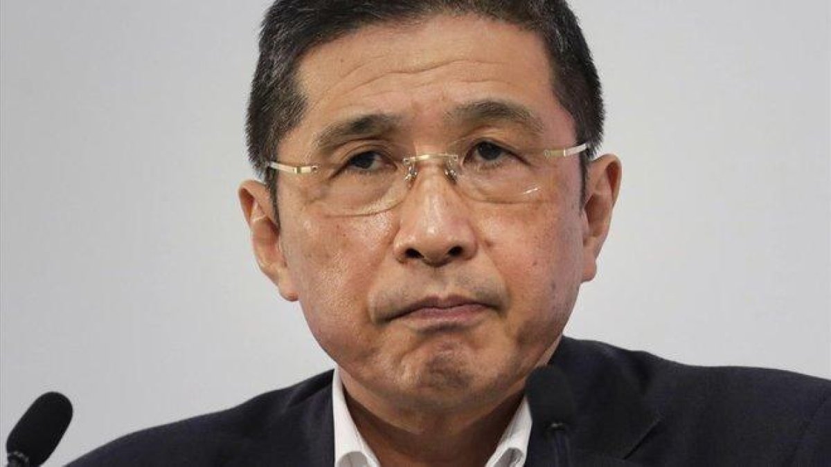 El CEO de Nissan, Hiroto Saikawa, en una rueda de prensa celebrada en julio del 2019-AP PHOTO
