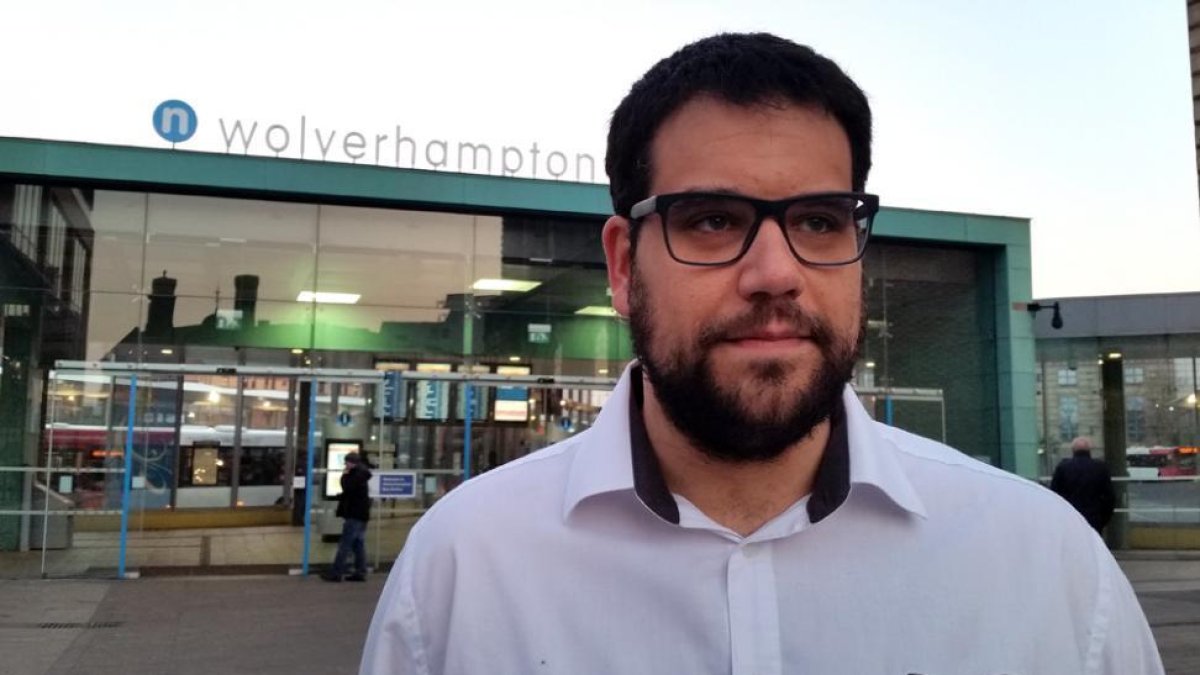 Jesús Ángel Ransanz, en la tarde de ayer el Wolverhampton.-KARINA CUIÑAS