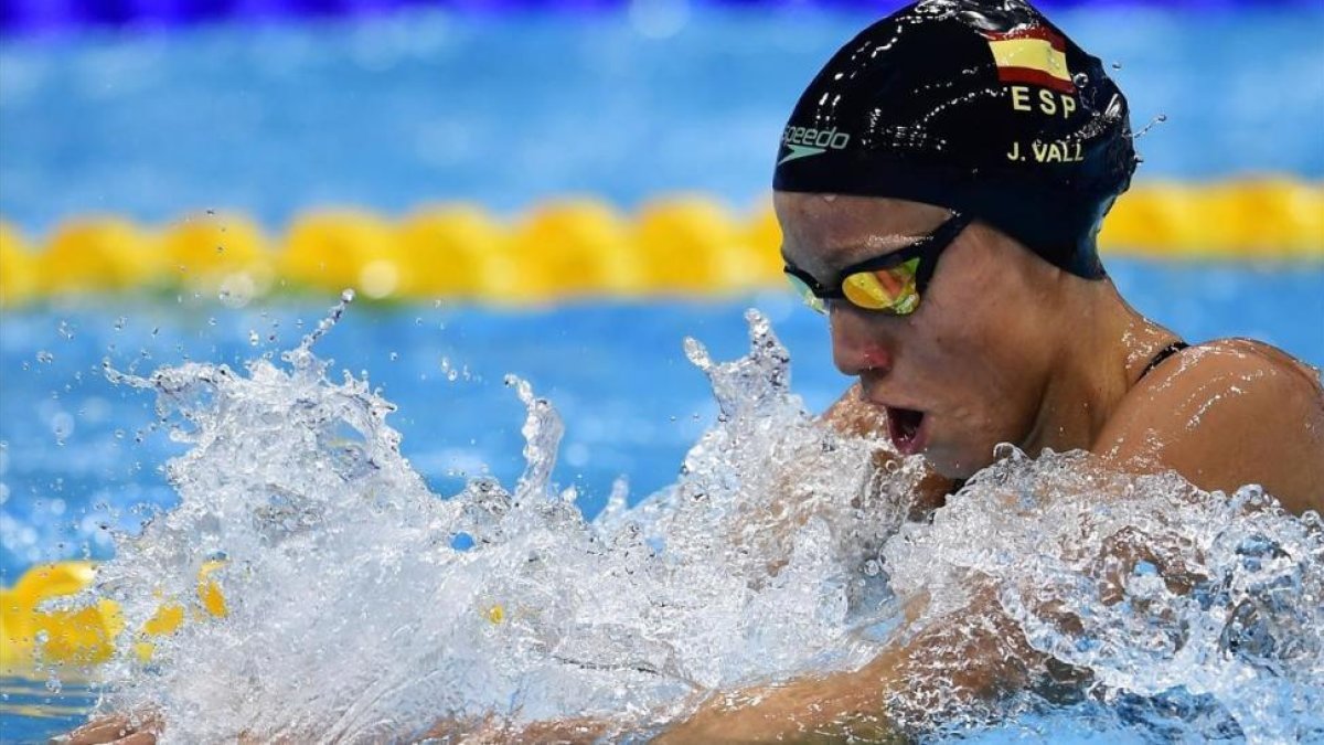 Jessica Vall, en los 200 braza-AFP / MARTIN BUREAU