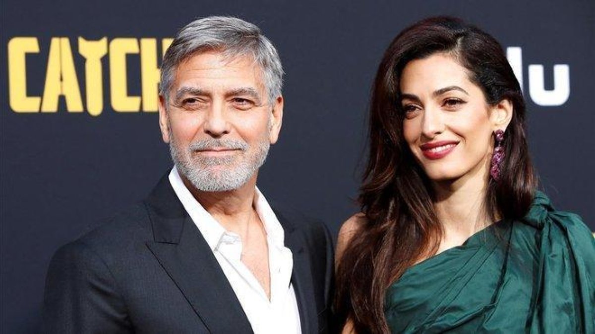 George y Amal Clooney, el pasado martes en el estreno en Los Ángeles.-EFE / NINA PROMMER