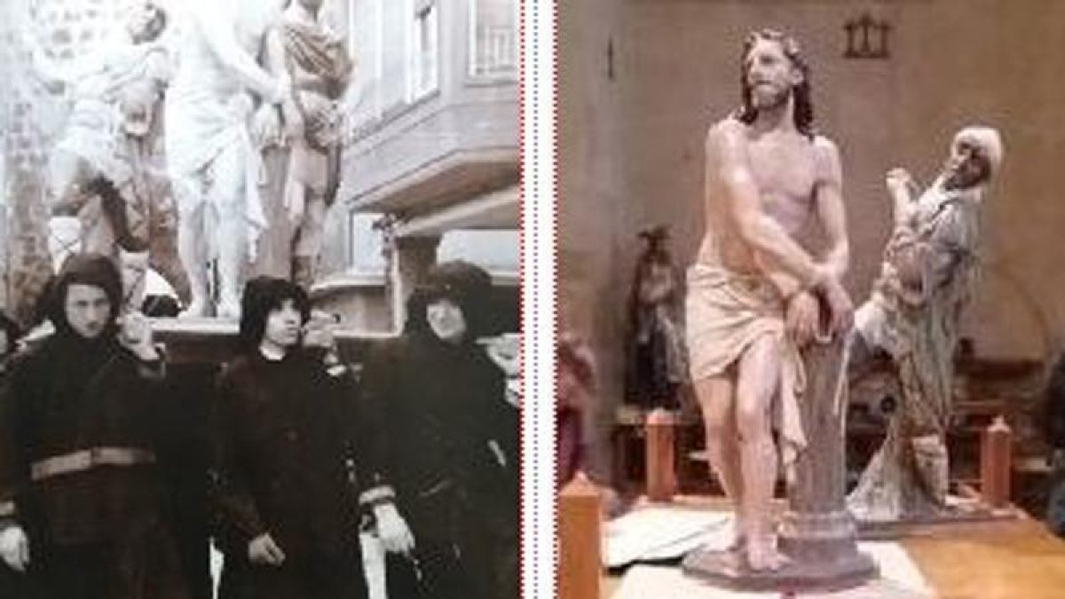 Antes y después del paso, en la primera foto en una imagen antigua-HDS