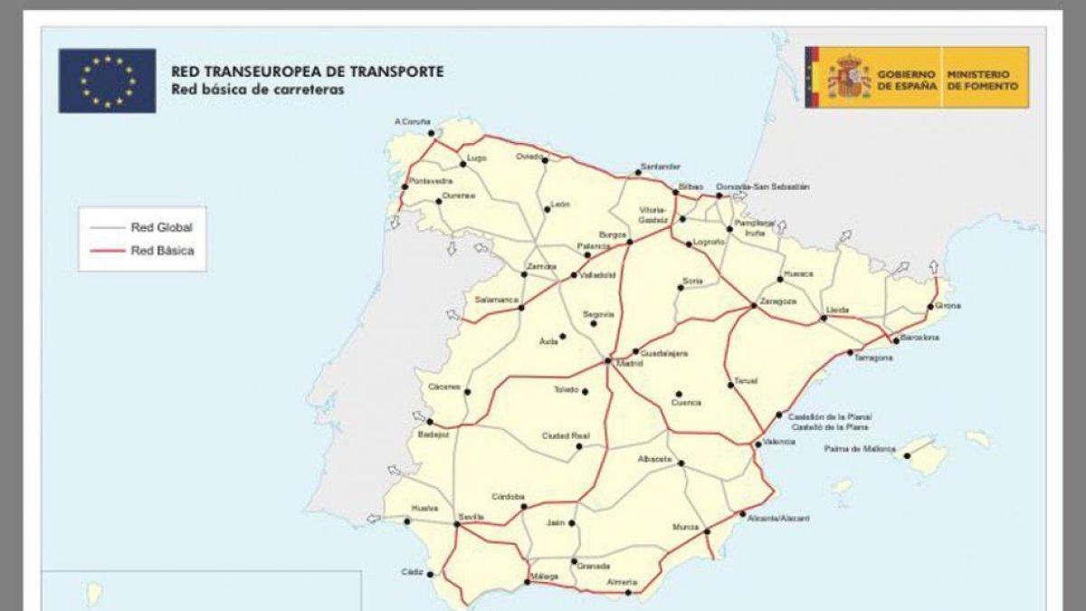 Mapa del Plan Extraordinario de Inversión en Carreteras.-HDS