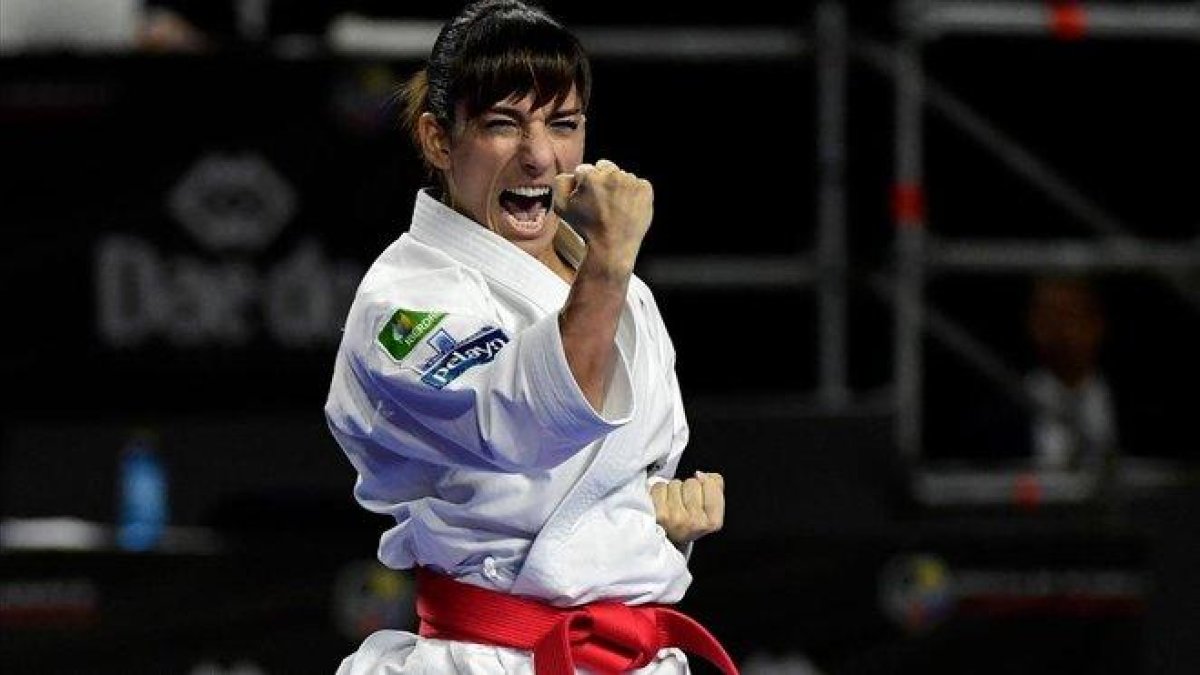La campeonísima karateka de Talavera de la Reina Sandra Sánchez.-