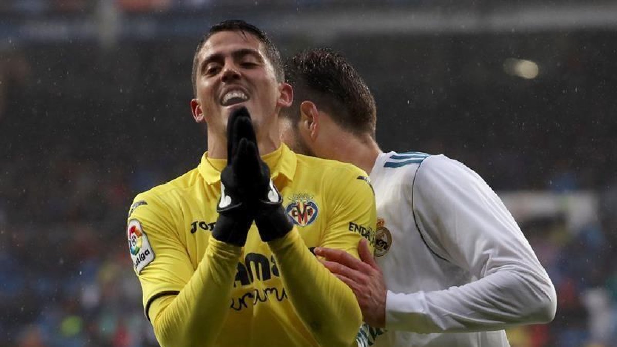 El centrocampista del Villarreal Pablo Fornals, autor del gol de la victoria del equipo amarillo.-EFE